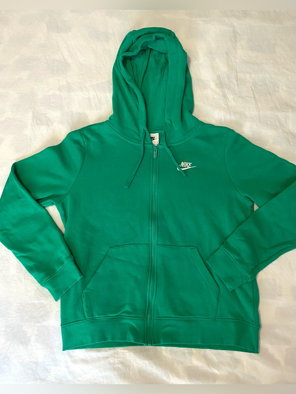 Nike Women's Green Full-Zip Hooded Jacket